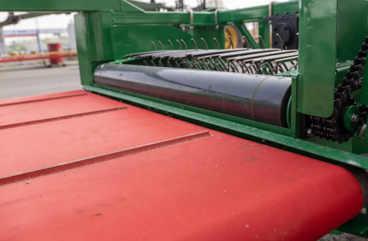 4BYH-1.3 kidney bean puller depositing pulled plants