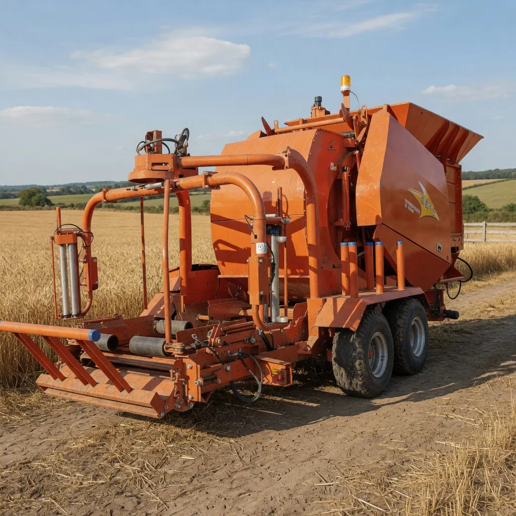 9YCM-850 bundling film wrapping machine in Australian paddock operation