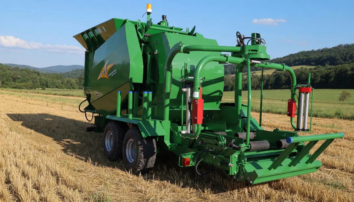 9YCM-850 wrapping arm in operation