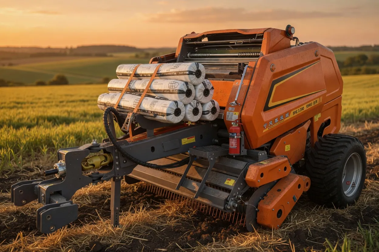 Round baler producing consistent dense bales for uniform film wrapping
