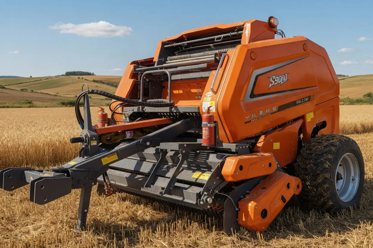 Round baler producing bales for film wrapping cost analysis