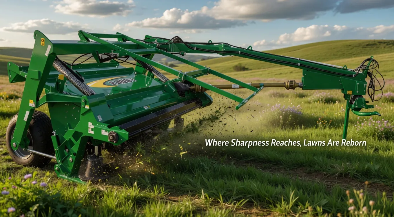 9GQY-3.2 mower-conditioner laying conditioned windrow