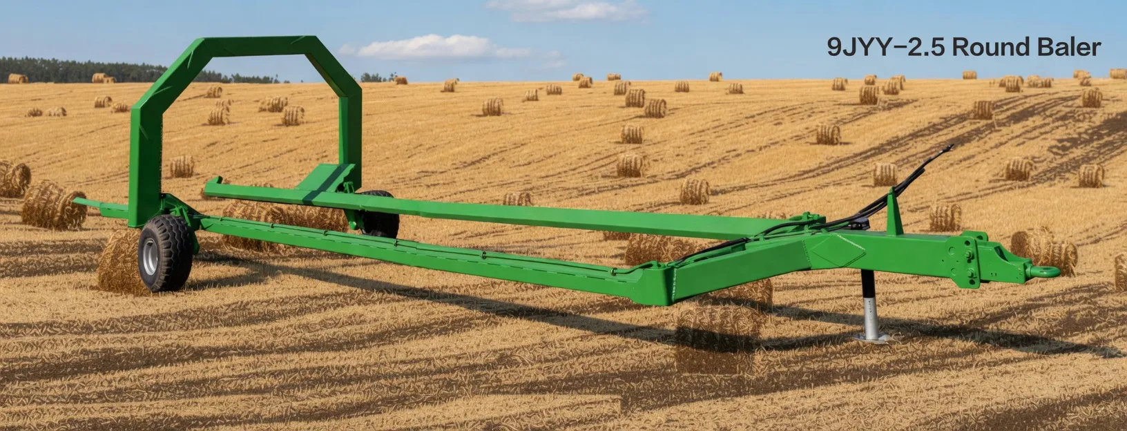 9JYY-2.5 hydraulic arm picking up round bale