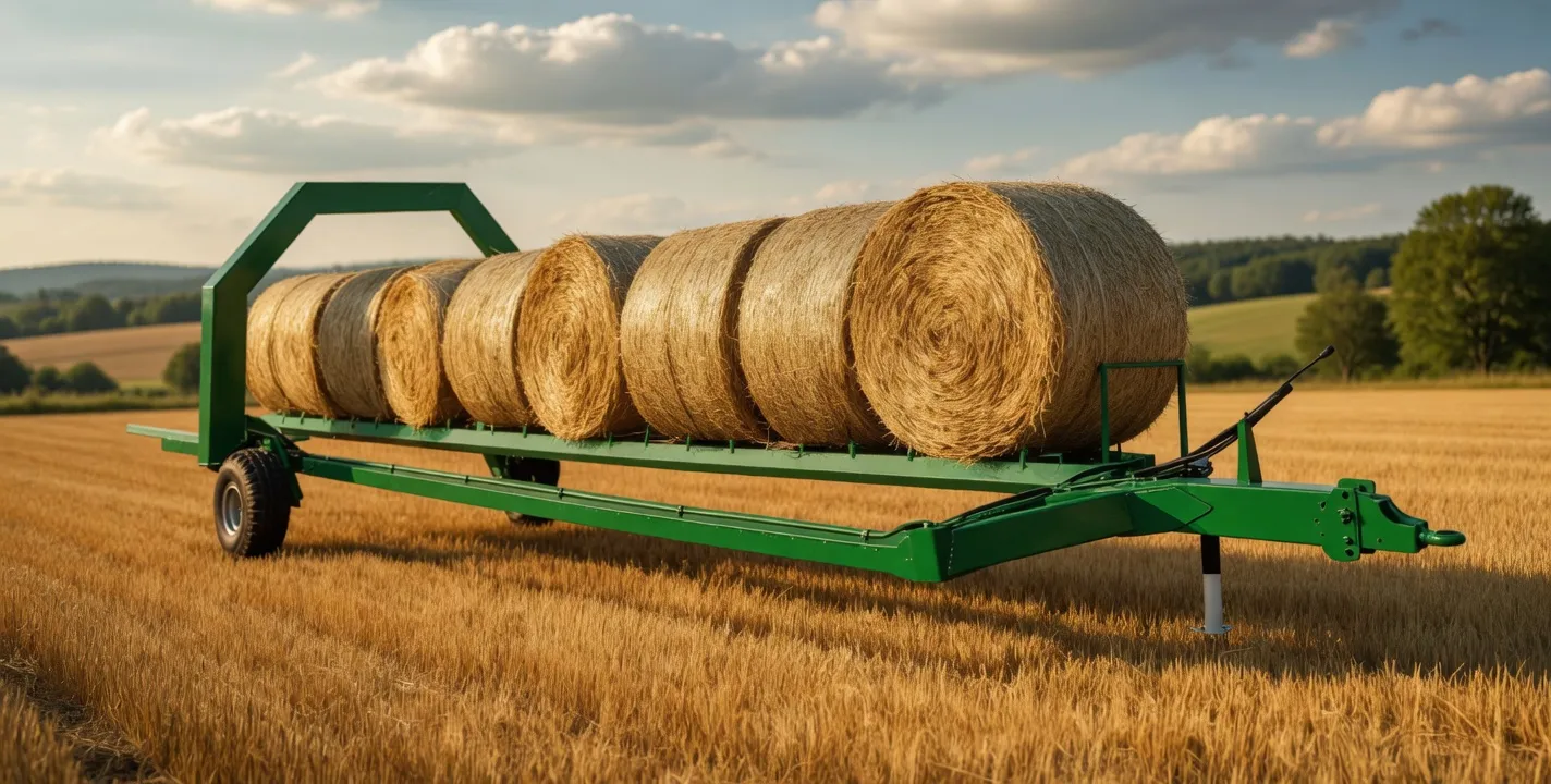 9JYY-2.5 transporting silage bale on farm road