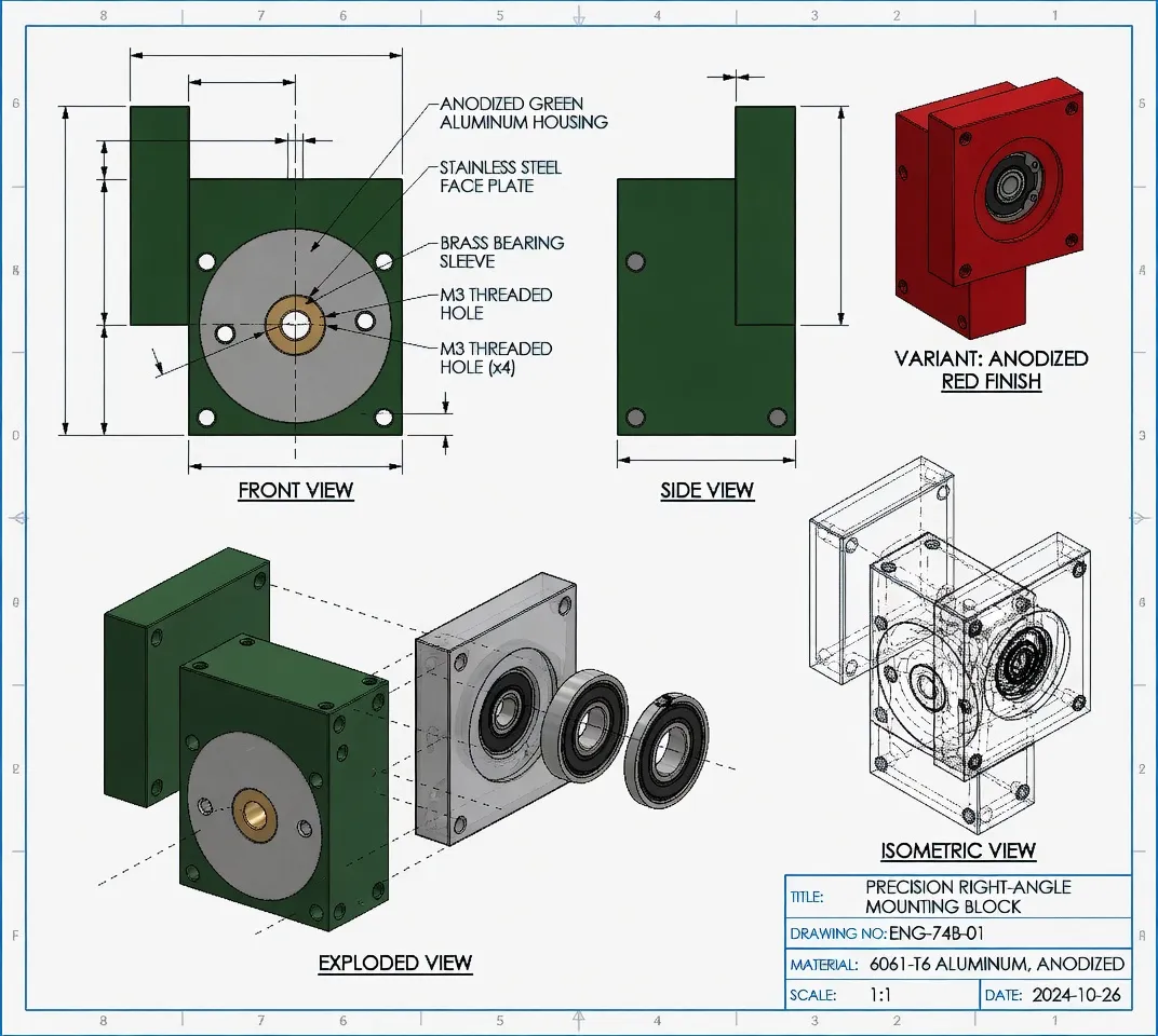VRV030 precision worm gearbox AGMA Q11 ground worm shaft and pre-loaded angular contact bearings